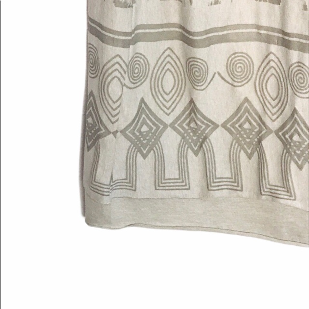 Athleta Gray Halter Tie-Back Maxi Dress Boho Aztec Print Size Small - Picture 9 of 14